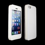 Wholesale iPhone 5 / 5S Slim Touch Screen Flip Leather Case (White)